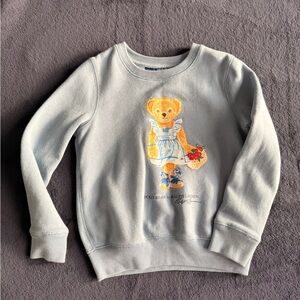 Polo Ralph Lauren Girls' Polo Bear Graphic Fleece Sweatshirt Size 6 Little Girls